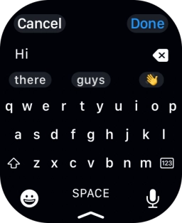 Press the input icon.
