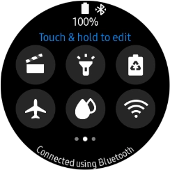 Press the flight mode icon to turn the function on or off. Press the flight mode icon to turn the function on or off.