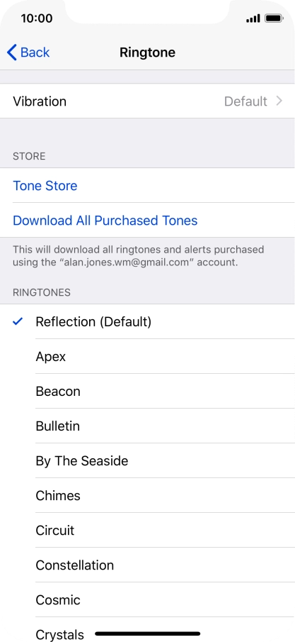 Press the required ring tones to hear them.