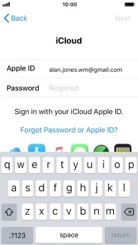 Press the field next to 