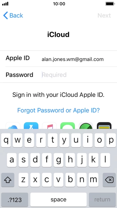 Press the field next to 