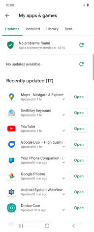 Press Installed. Press Installed.