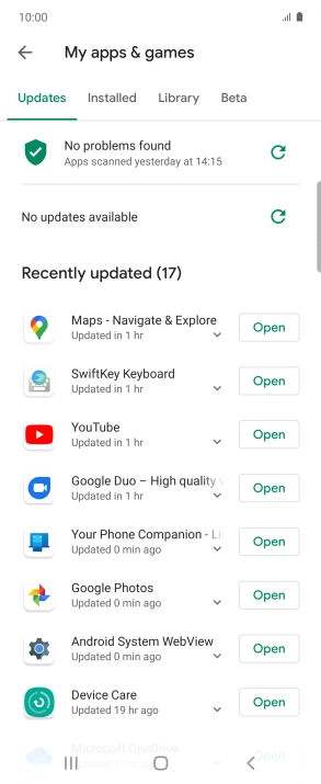 Press Installed. Press Installed.