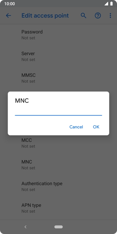 Key in 03 and press OK.