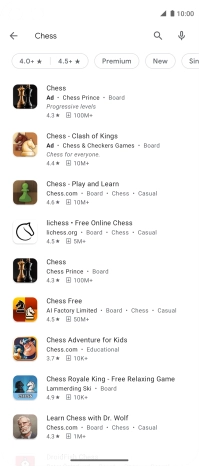 Press the required app.