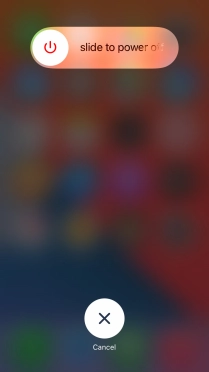 Press and drag the power off icon right.