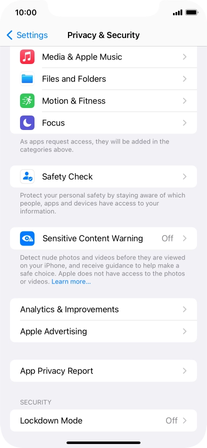 Press App Privacy Report.