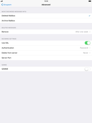 Press the indicator next to 