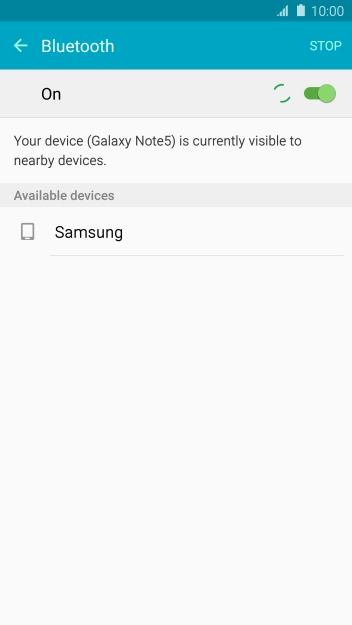 Press the required Bluetooth device and follow the instructions on the screen to pair the device with your phone.
