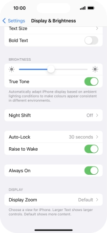 Press the indicator next to 