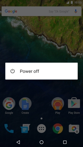 Press Power off.