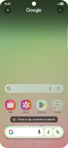 Press the music icon and wait for the search results.