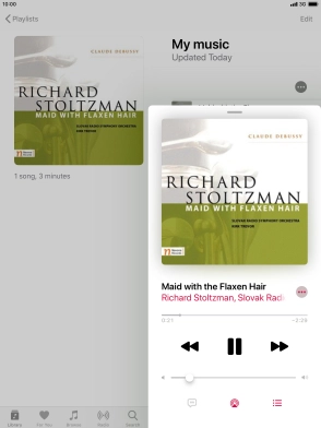 Press arrow right to go to the next audio file.