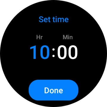 Slide your finger up or down on the screen to set the required time. Slide your finger up or down on the screen to set the required time.