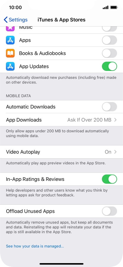 Press the indicator next to 