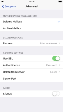 Press the indicator next to 
