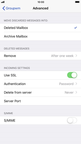 Press the indicator next to 
