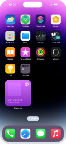 If you're using a Widget Stack: slide up or down on the stack to select the required widget.