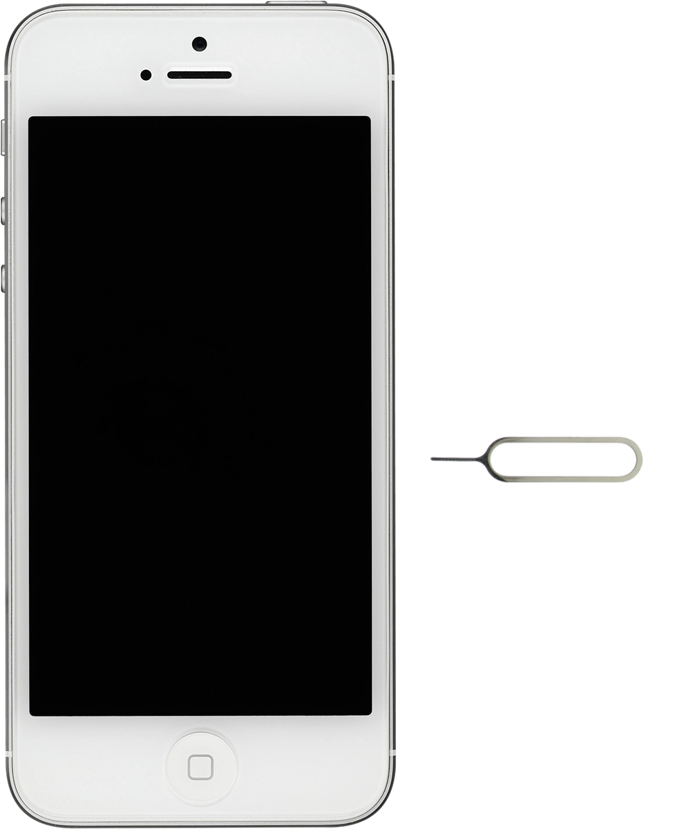 Find the opener for the SIM holder.