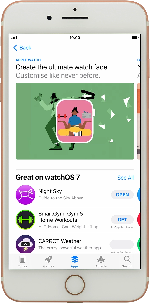 On your phone: Go to the required app.