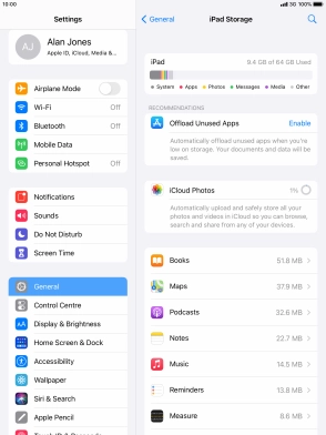 Press the required app. Press the required app.