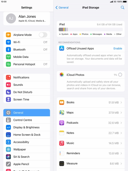 Press the required app. Press the required app.