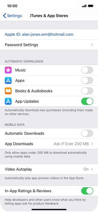 Press the indicator next to 