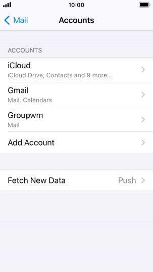Press the required account.