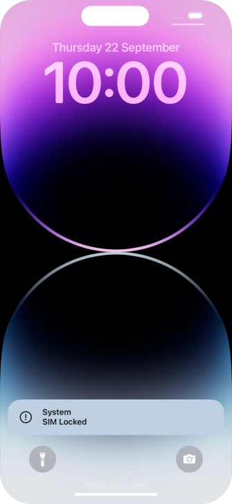 Slide your finger upwards starting from the bottom of the screen.