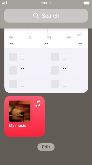 Press and hold the required widget until a pop-up menu is displayed.
