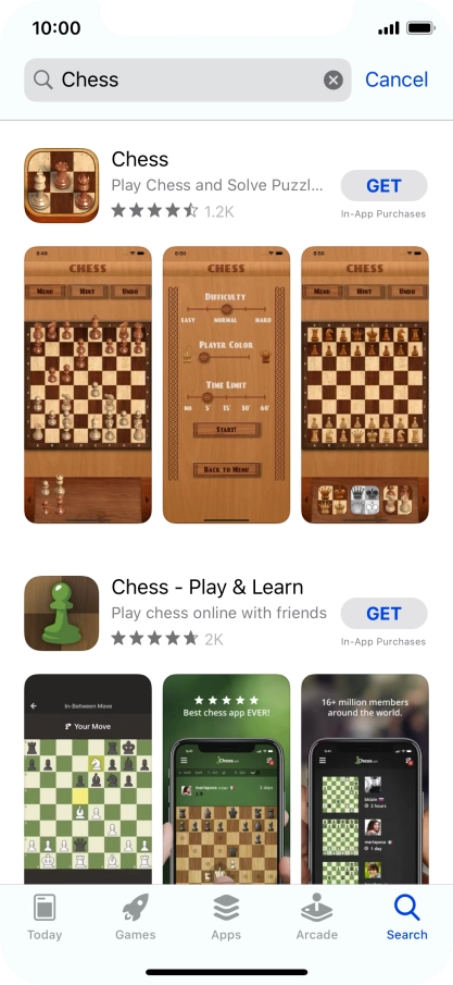 Press the required app.