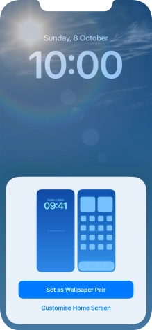 To use the same colour theme on the home screen, press Set as Wallpaper Pair.