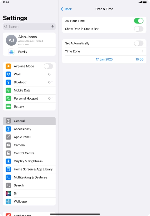 Press the indicator next to Press the indicator next to