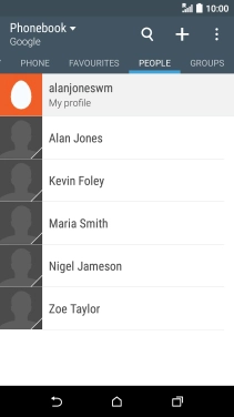 Press the new contact icon.