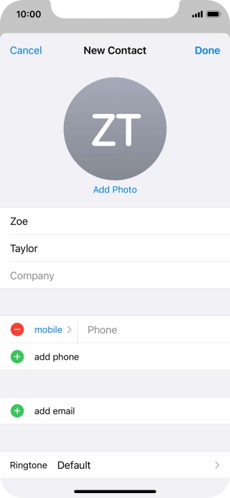 Press Phone and key in the required phone number.