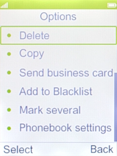 Select Phonebook settings.