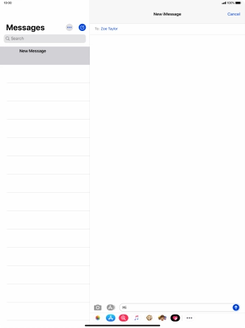 Press the send icon.