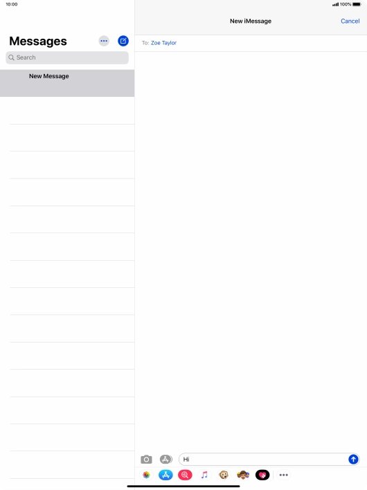Press the send icon.
