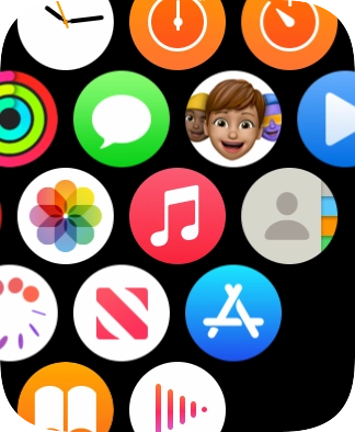 Press the music player icon.