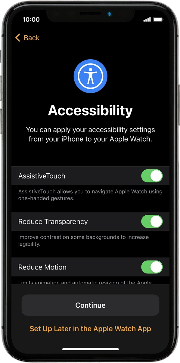 On your phone: Press the required setting.