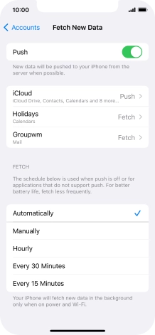 Press the indicator next to 
