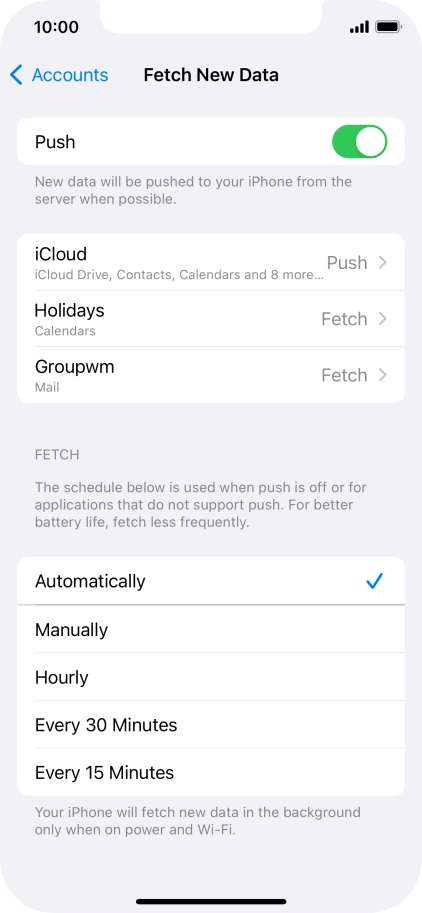 Press the indicator next to 