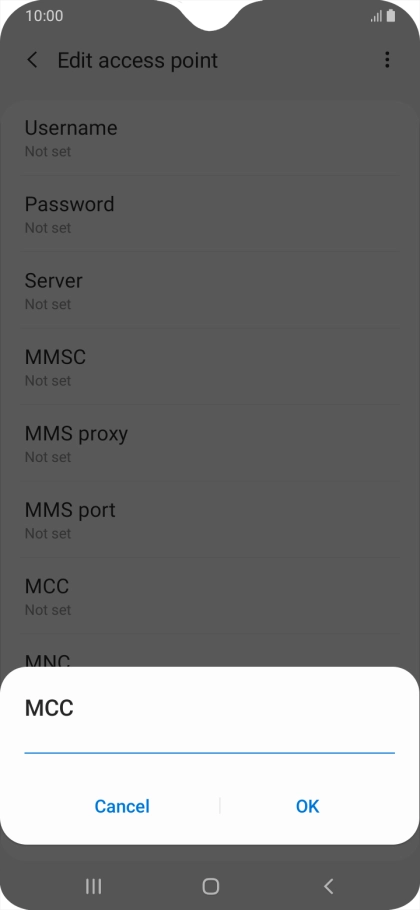 Key in 505 and press OK.