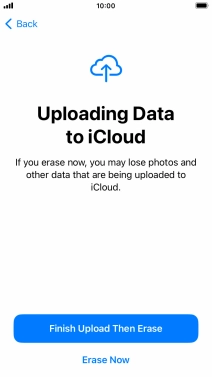 Press the required setting.