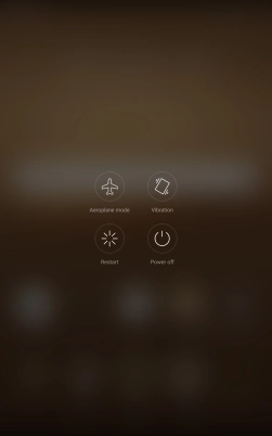 Press Aeroplane mode to turn flight mode on or off.