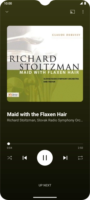 Press arrow right to go to the next audio file.