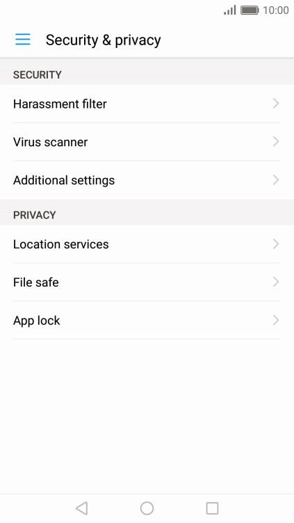 Press Location services.