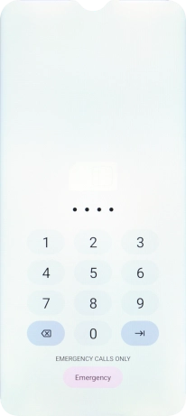 If you're asked to key in your PIN, do so and press arrow right.