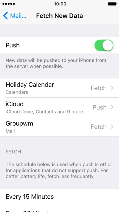 Press the indicator next to 