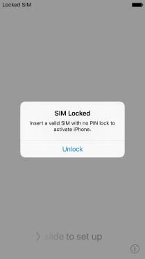 If your SIM is locked, press Unlock.